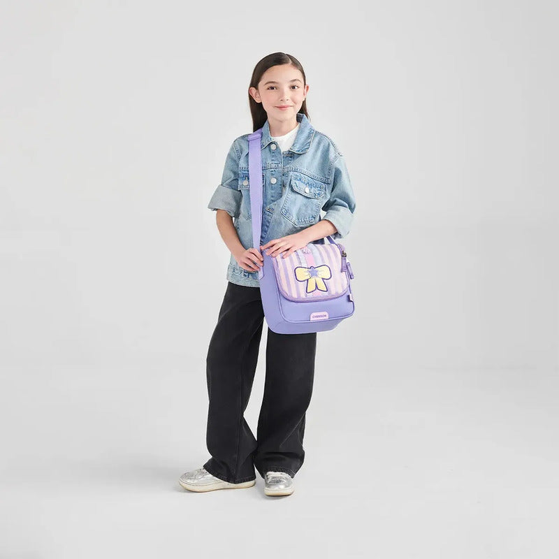 Lonchera Escolar Happy Girl Gurlic Hg70388-p Lila
