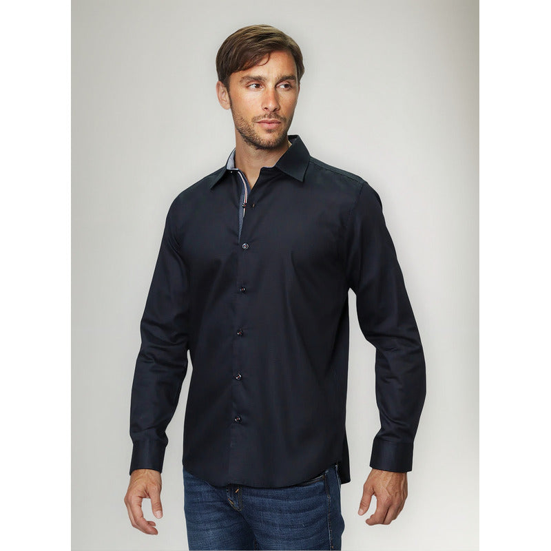 Camisa Para Hombre Manga Larga Regular Fit Marca Bobois®