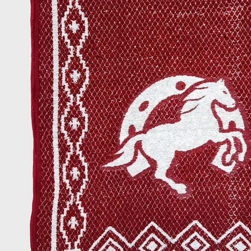 Jorongo Gaban Artesanal Mexicano Colores Caballos Herradura Vino Caballos Herradura Xg