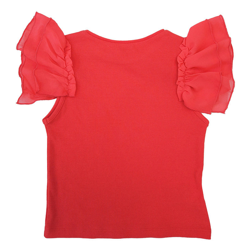 Blusa Para Niña Con Mangas De Vuelo Mod.3013 Marca Mayoral®