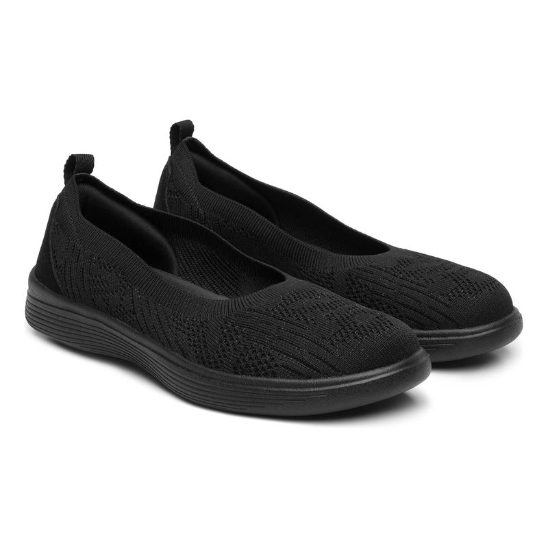 Zapato Flats Confort De Tela Mujer Mod.104927 Marca Flexi®