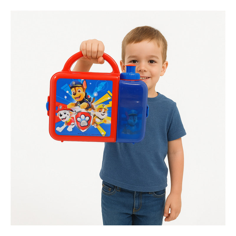 Lonchera Infantil De Plástico Con Botella Diseños Varios