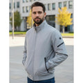 Chamarra Ligera Tipo Bomber Cw89-pol8728 Greenlander® Gris Claro Ch Lisa