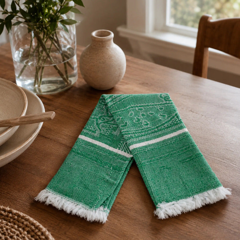 Servilleta De Cocina Multiusos Tejida 54 X 46cm Verde Frutas