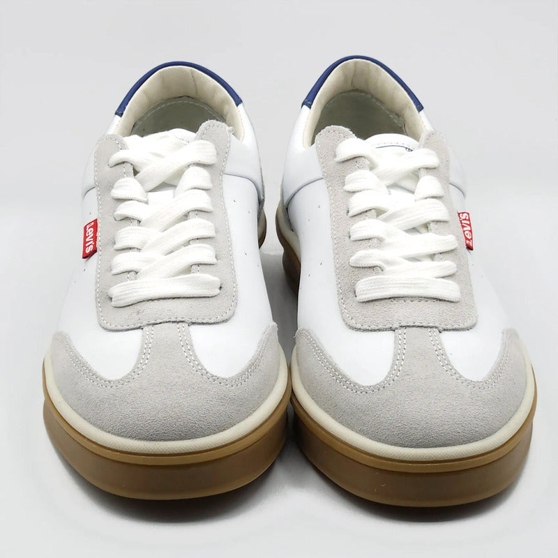 Tenis Pavel Casual Para Hombre Mod.l2126591 Marca Levís® Blanco Lisa 7,5 Mx