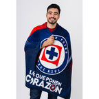 Frazada Ligera Super Suave Matrimonial Futbol Providencia® Equipo 500 G Cruz Azul