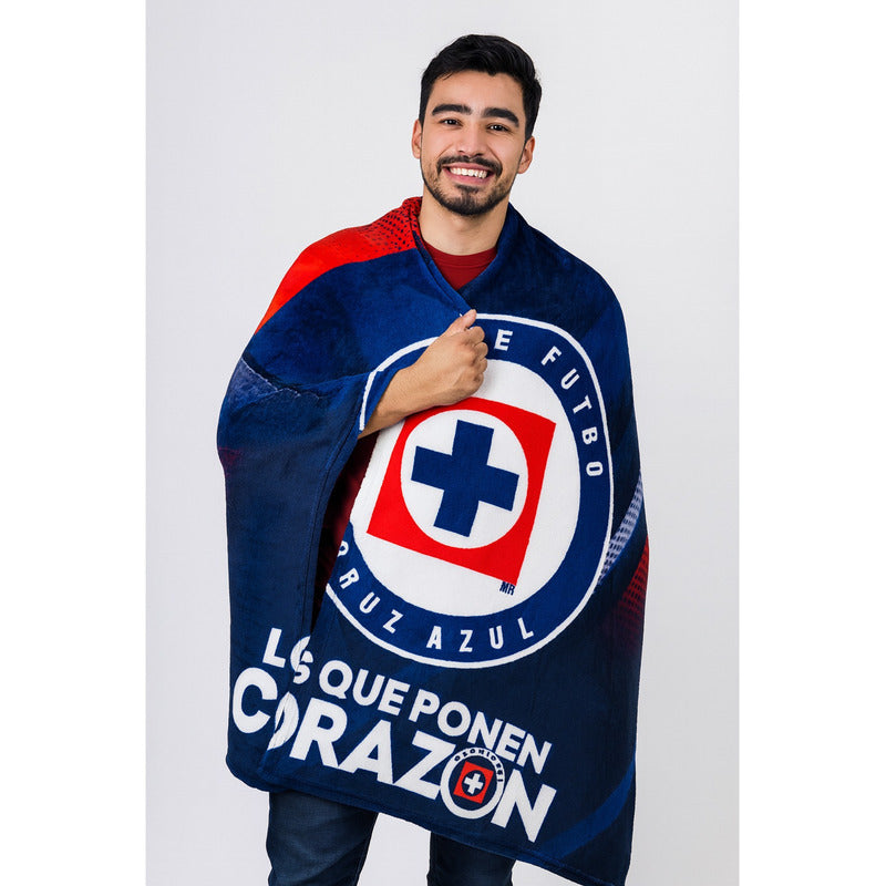 Frazada Ligera Super Suave Matrimonial Futbol Providencia® Equipo 500 G Cruz Azul