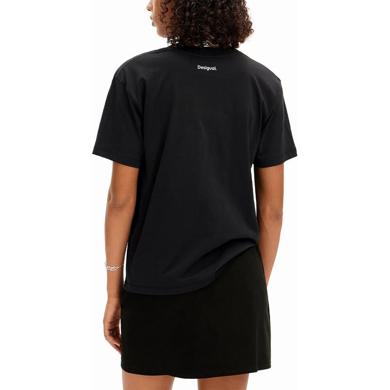 Blusa Casual Para Mujer Con Diseño Artístico Marca Desigual® Multicolor 24swtkb0
