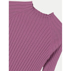 Blusa Cuello Alto Para Niña Mod.7001 Marca Mayoral® Malva Rayas 8 Años