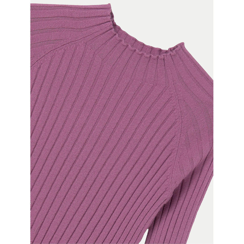 Blusa Cuello Alto Para Niña Mod.7001 Marca Mayoral® Malva Rayas 14 Años