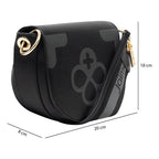 Bolsa Crossbody Para Mujer Mod. Ji 2123 Marca Jaime Ibiza® Negro Lisa Níquel