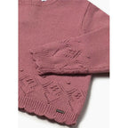 Suéter Casual Calado Mod.4302 Para Niña Marca Mayoral® Rosa Palo Calado 8