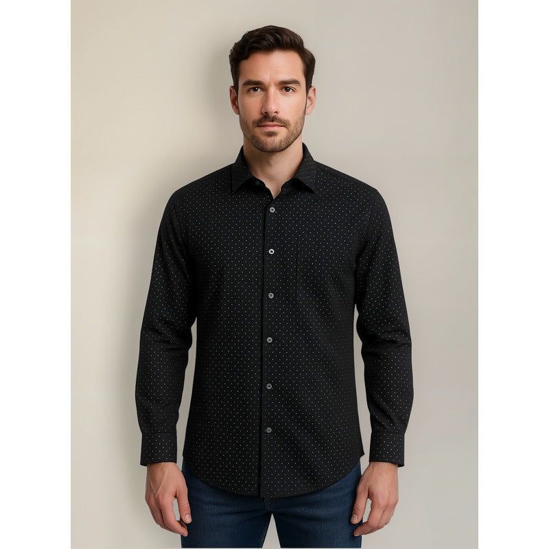 Camisa De Manga Larga John Henry  Blanca Con Detalles