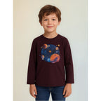 Playera Casual Para Niño Mod.4002 Ciruela Marca Mayoral® Ciruela Universo 3 Años Lisa