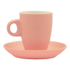 Set De 6 Tazas+platos De Porcelana Mod.1767 Rosa/multicolor Tazas
