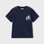 Playera Casual Para Niño Mod.3063 Marca Mayoral® Azul Deep Space 4 Años Lisa