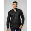 Camisa Para Hombre Manga Larga Mod.b35112 Marca Bobois® Negro Rayas G