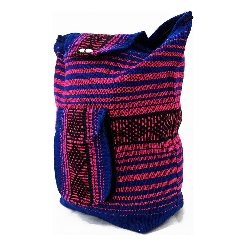 Mochila Artesanal Tejida Tipo Morral Con Bolsillo Frontal 10kg