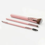 Set De Brochas 24pz Con Estuche Para Viaje True Makeup® Rosa
