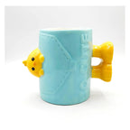 Taza De Cerámica Animales 3d Cute 480ml Marca Top Choice® Celeste Pollito