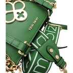 Bolso De Mano Para Mujer Mod. Ji 2348 Marca Jaime Ibiza® Verde Lisa Níquel