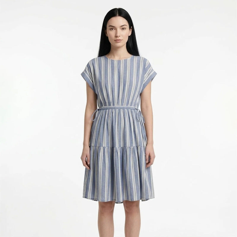 Vestido Holgado Casual Ligero Para Mujer28118 Marca Stop® Multicolor Rayas G