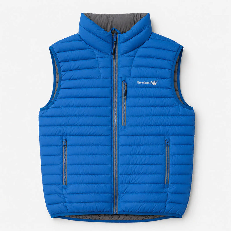 Chaleco Ligero Para Hombre Cw90-vpol8750 Marca Greenlander® Azul Capitonado Ch