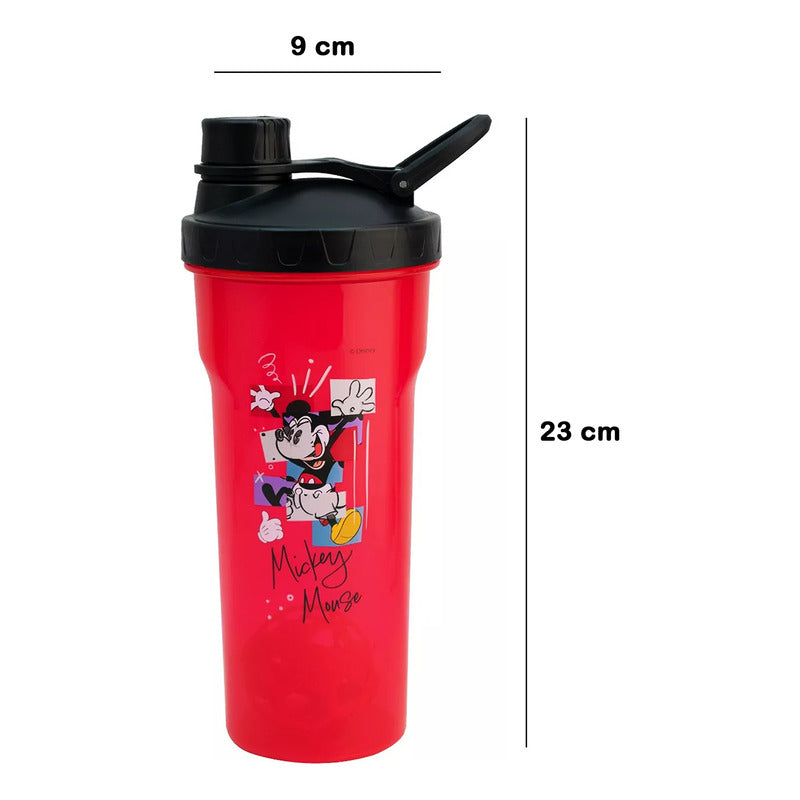 Vaso Mezclador Shaker Con Tapa 700ml Diseños Animados