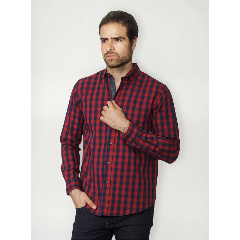 Camisa Para Hombre Regular Fit Mod. B45104 Marca Bobois®