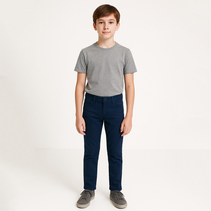 Pantalón Básico Para Niño Mod.520 Marca Mayoral® Azul Oscuro Liso 12 Años