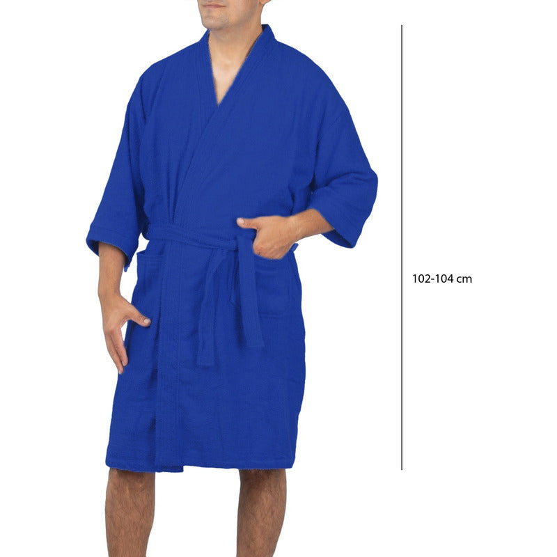 Bata De Baño Unisex Absorbente Unitalla Tela Suave Ligera