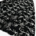 Falda Larga Con Abertura Frontal Mod.28177 Marca Stop® Negro Floreado G