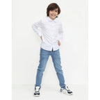 Camisa Manga Larga Para Niño Mod.874 Marca Mayoral® Blanco Lisa 8 Años