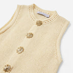 Blusa De Punto Con Decoración Frontal Bt00811 Ferriano® Beige Lisa G