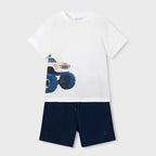 Conjunto Para Niño Short Y Playera Mod.3605 Marca Mayoral® Marino Lisa 9 Años