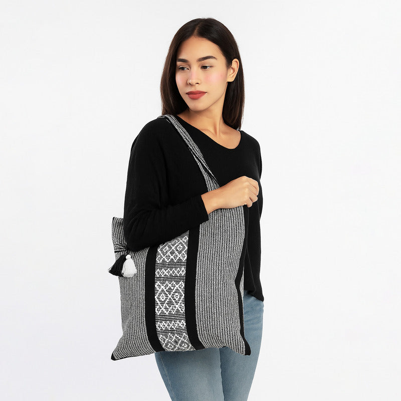 Bolsa Artesanal Mexicana Tipo Tote Bag Para Mujer 45x45cm