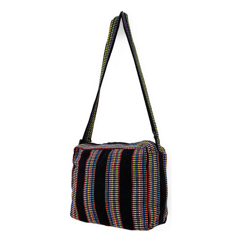 Bolsa Artesanal Mexicana Con Correa Larga Unisex 24x20cm