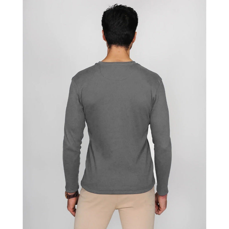 Playera Manga Larga Para Hombre Mod.a25306 Marca Bobois®