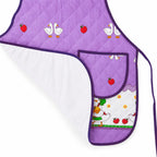Mandil Delantal Ajustable Multiusos Repelente 65x50cm Lila Patos