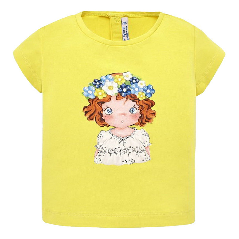 Blusa Para Niña Manga Corta Con Estampado Marca Mayoral®