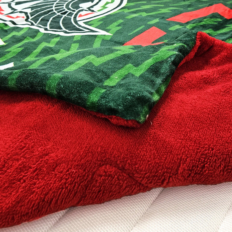 Cobertor Edredón De Borrega Matrimonial Providencia® Futbol Selección Mexicana 1 Kg Multicolor