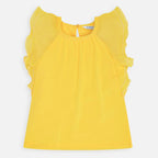 Blusa Ligera Casual De Niña Mod.3014 Marca Mayoral® Amarillo Lisa 4 Años