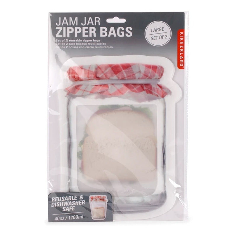 Zipper Bags Set 3 Bolsas Reutilizables Marca Kikkerland®