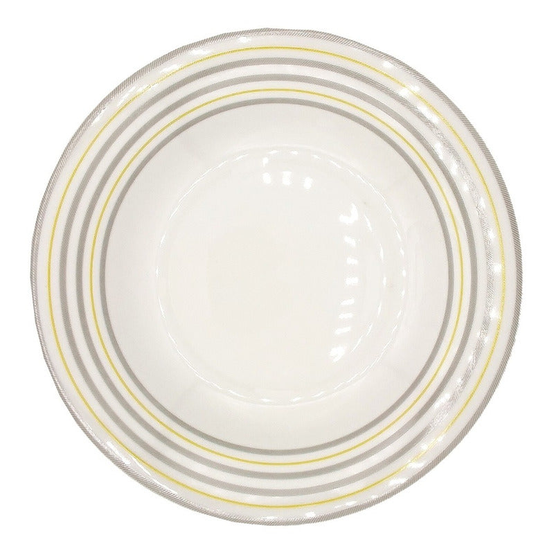 Vajilla De Porcelana 16 Piezas Diseño Clásico 4 Personas Blanco