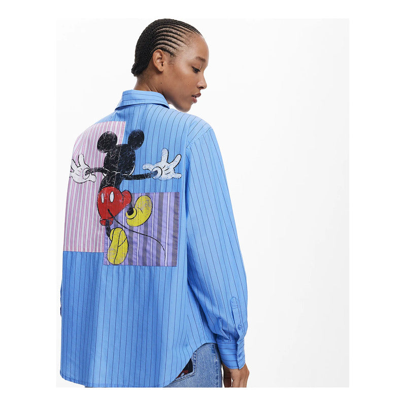 Camisa Edicion Mickey Para Mujer 25wwcw19/5055 Desigual® Azul Mickey M