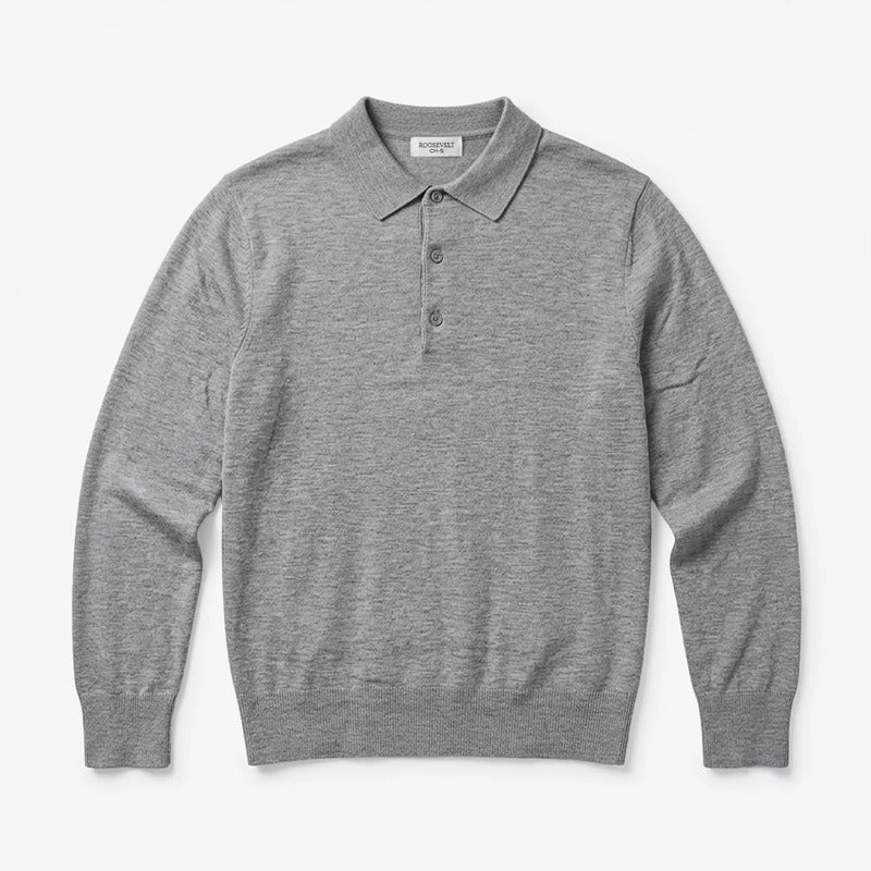 Playera Polo Para Hombre Mod. Om2502 Marca Roosevelt® Gris G Lisa