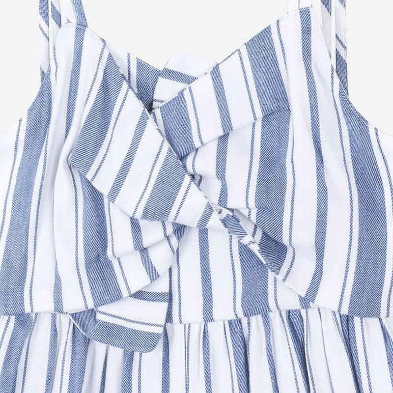 Mono Corto Lino Rayas Para Niña Mod. 6813 Marca Mayoral ®