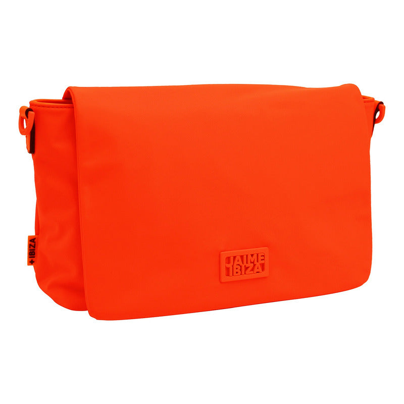 Bolso Para Mujer Mod. Ji2447 Marca Jaime Ibiza® Naranja/neón Lisa Níquel Naranja Neon