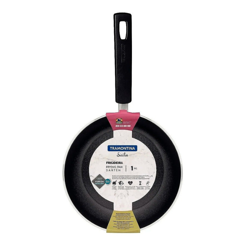 Sartén De Aluminio Antiadherente Sicilia 24cm Tramontina® Negro