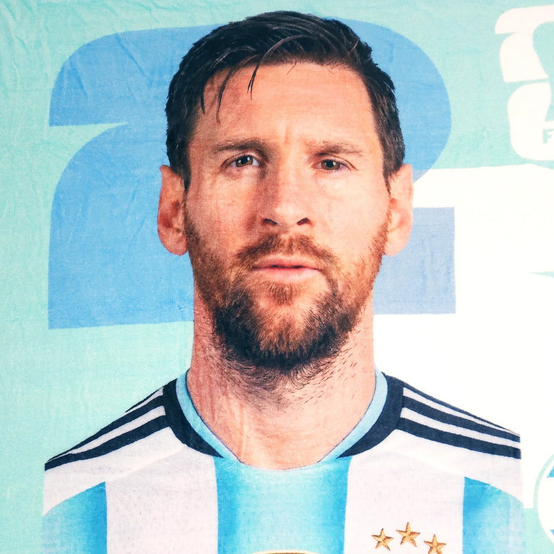 Frazada Ligera Super Suave Matrimonial Futbol Providencia® Equipo 500 G Messi Panini